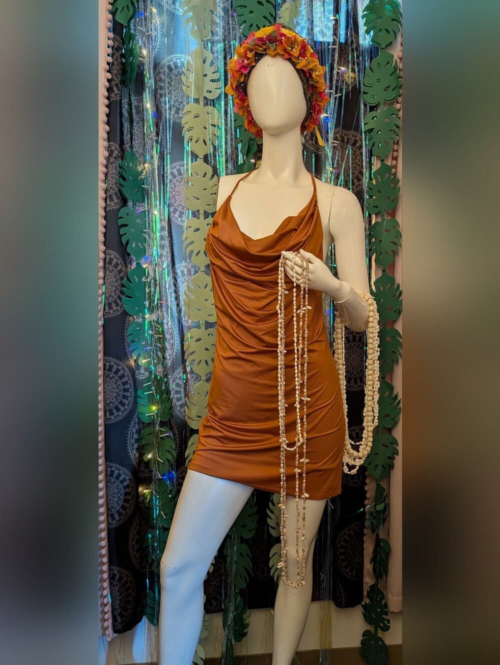 Mind code Cocktail Halter Dress